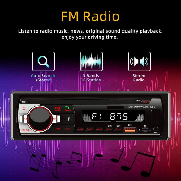 Bluetooth auto radio - MP3 plejer -  LCD