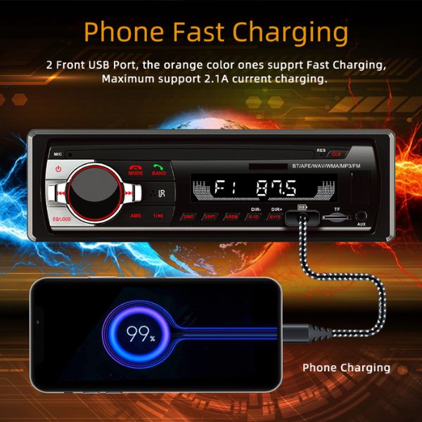 Bluetooth auto radio - MP3 plejer -  LCD